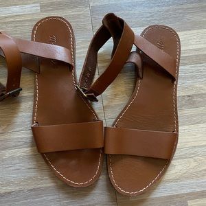 Madewell The Boardwalk Ankle-Strap Sandal in BROWN